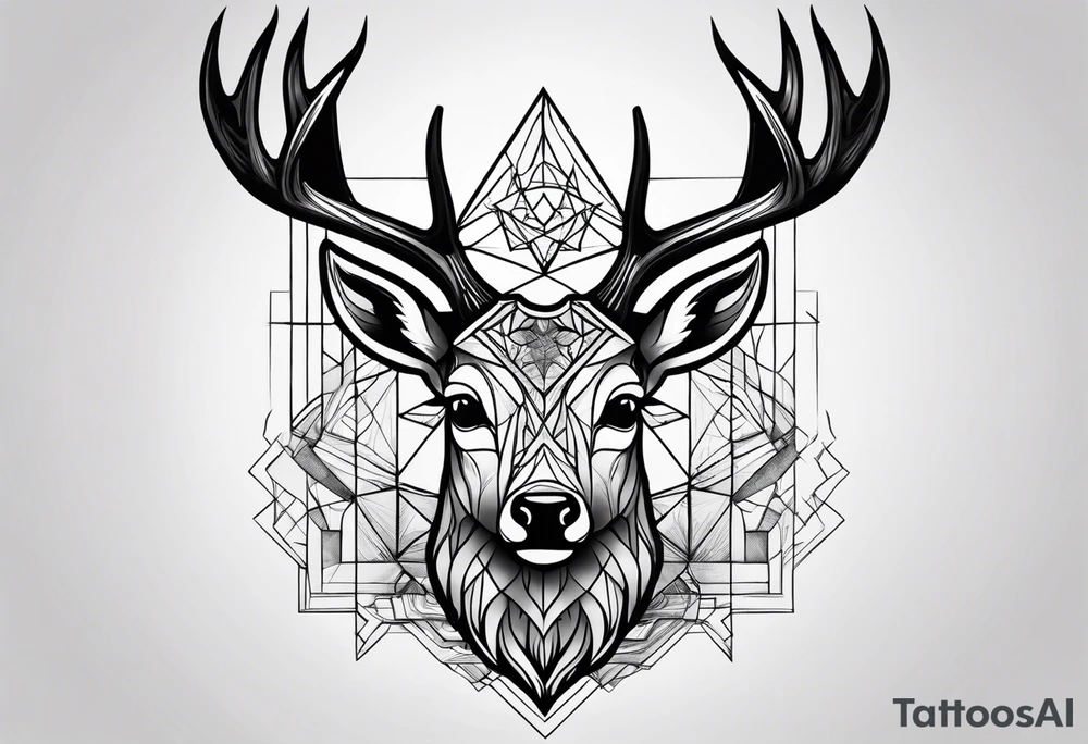Scary, deer, horror tattoo idea