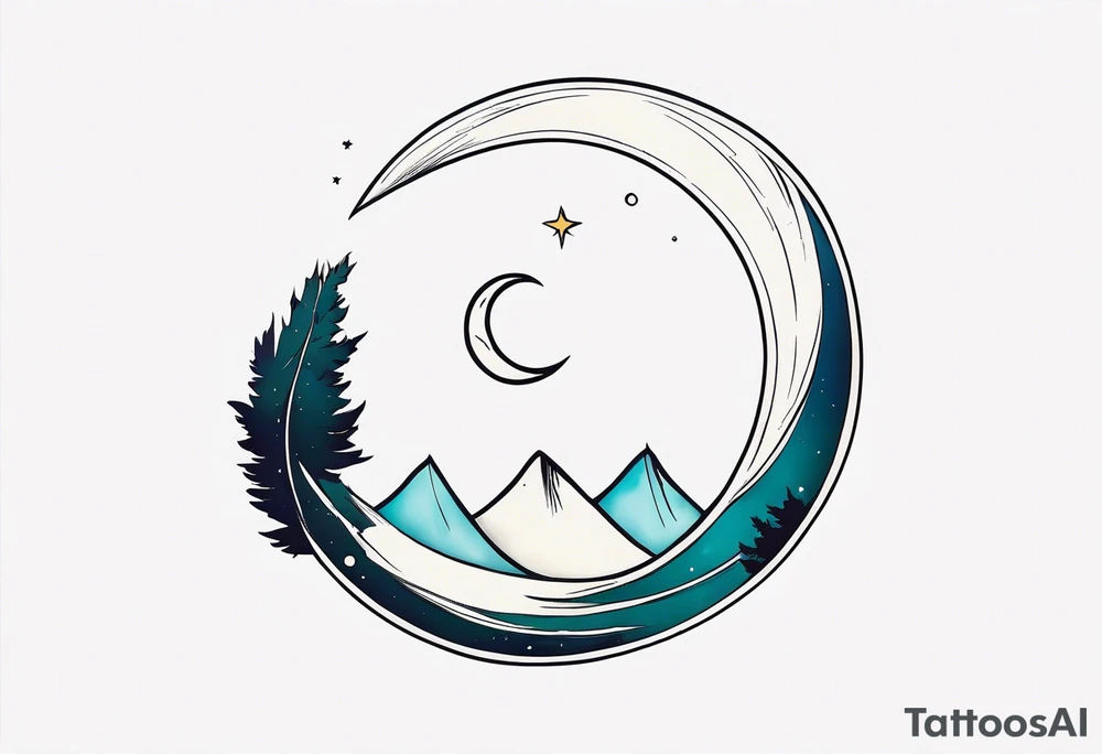 explore symbole 
sacred crescent moon tattoo idea