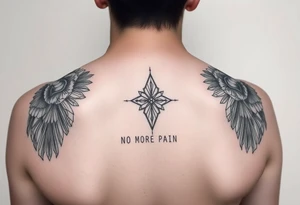 No more pain minimalistic fine line feminine tattoo idea