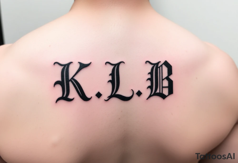 K.L.B tattoo idea