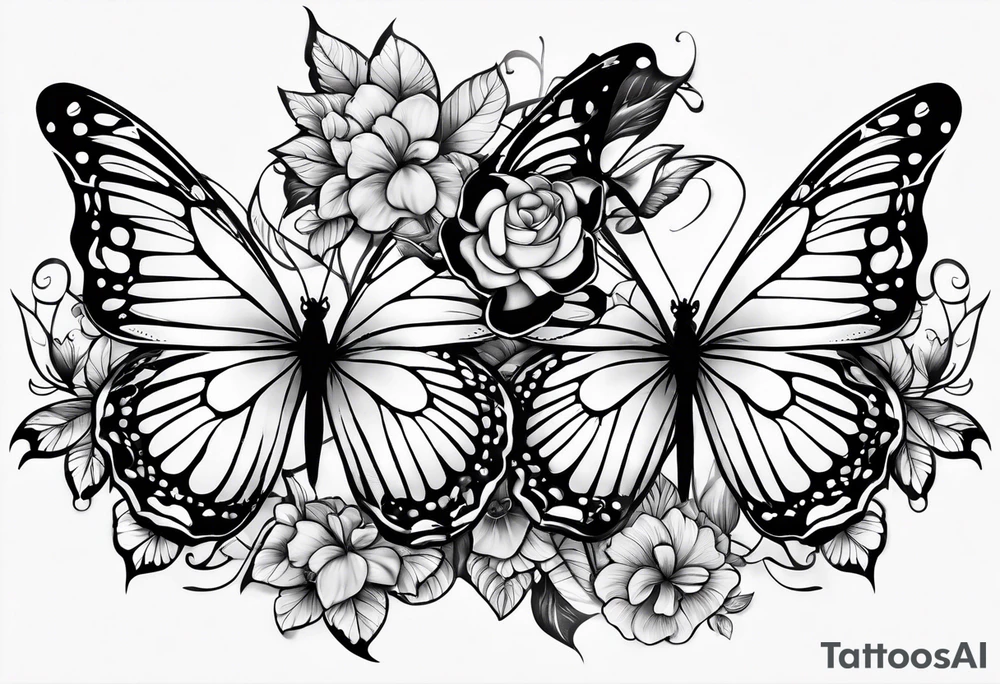 Butterflies tattoo idea