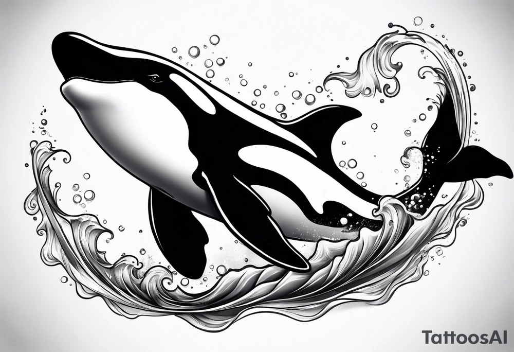 killer whale tattoo idea