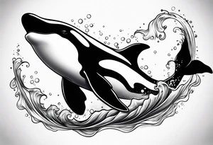 killer whale tattoo idea