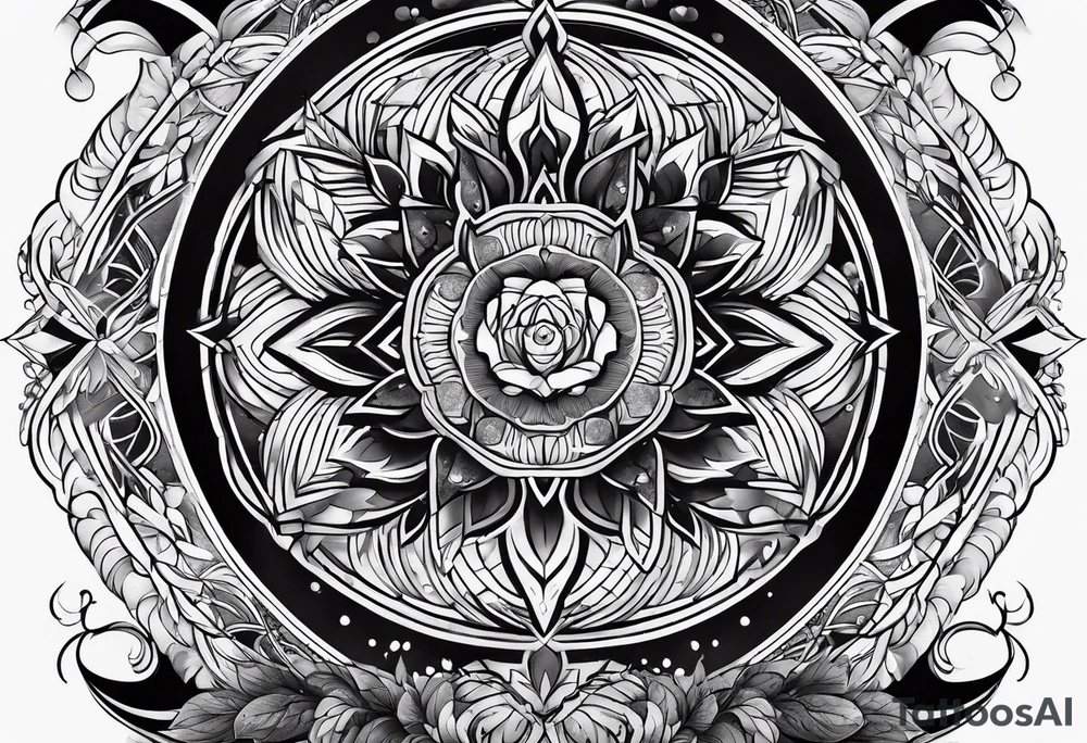 Dark dynamic tattoo idea