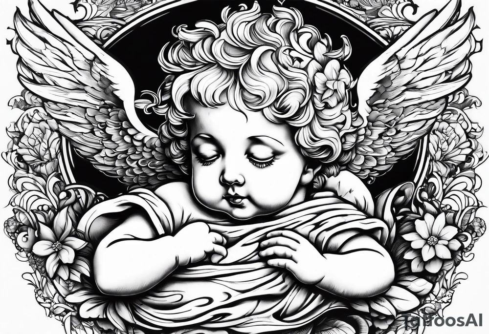 two cherubs tattoo idea