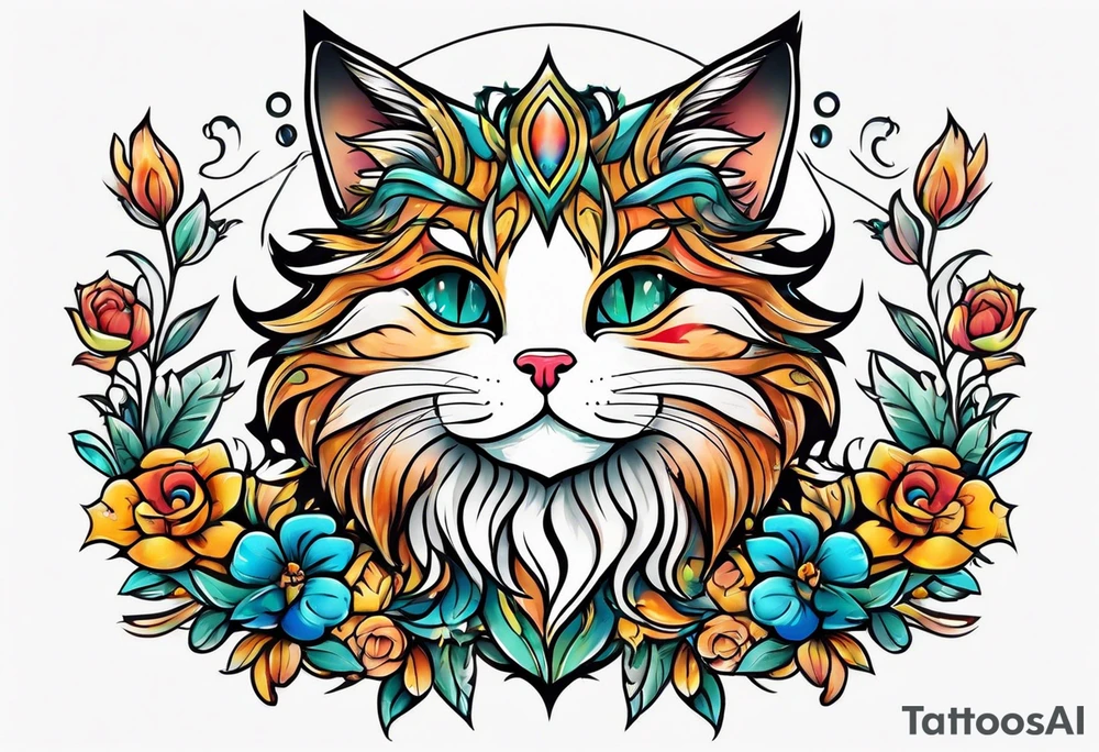 small cat tattoo idea
