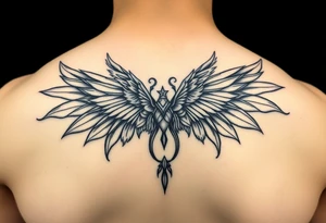 maximalist, cyber sigilism, organic touches, back tattoo, whimsical, witchy, hippie, fairy wing like, maximalistic, very very complex and big, detailed tattoo idea