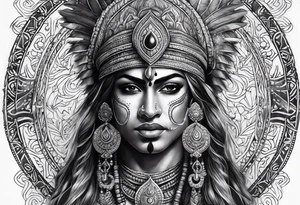 Its a warrior hindu karan tattoo idea