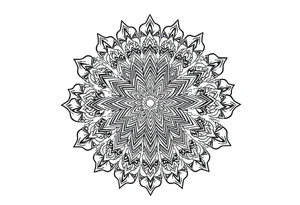 long mandala with ancient rhyme tattoo idea