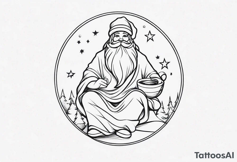 santa full body tattoo idea