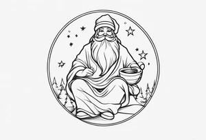 santa full body tattoo idea