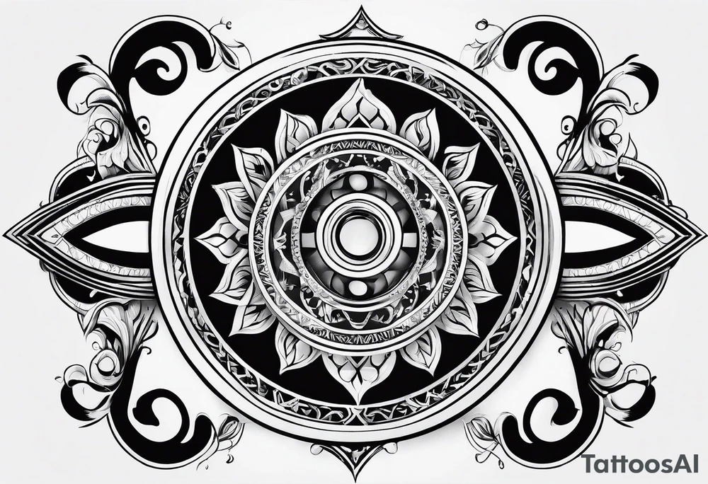 Infinity loop with negative space tattoo idea
