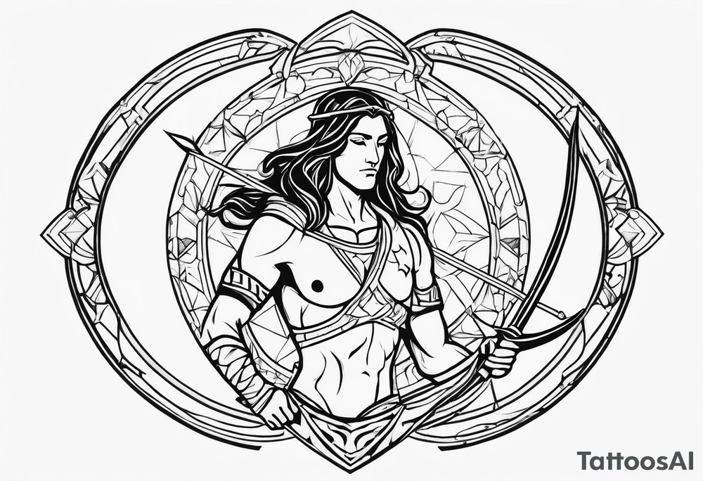 sagittarius, faith, strong, warrior, god, jesus, christ tattoo idea