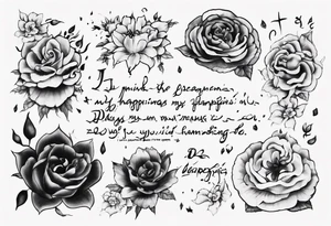“ I think the meaning of my happiness is you” lyrics tattoo idea