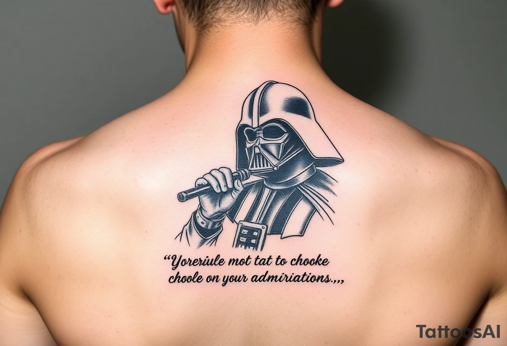 Darth vader Force Choking Director Krennic, “Be Careful Not to Choke On Your Admirations.” tattoo idea