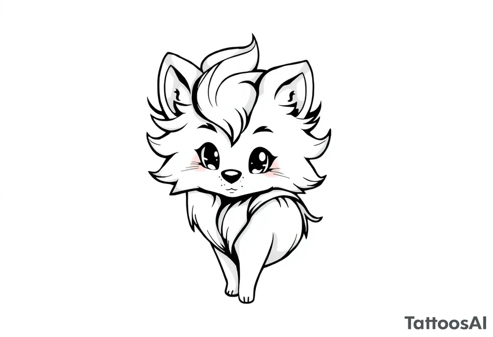 furry cartoon fursona tattoo idea