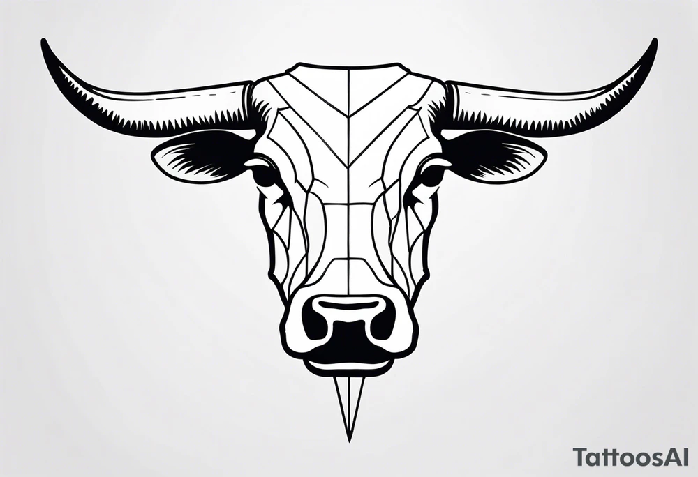 steer head bones tattoo idea