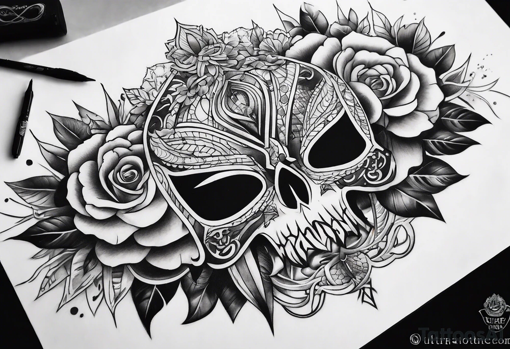 Chest to half sleeve tattoo idea