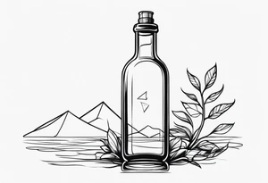 message in the bottle tattoo idea