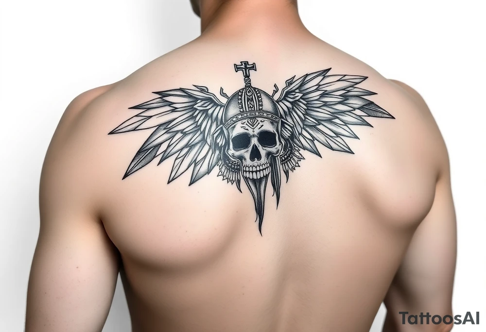 Create a mexican Aztec tattoo with life and death as the theme tattoo idea
