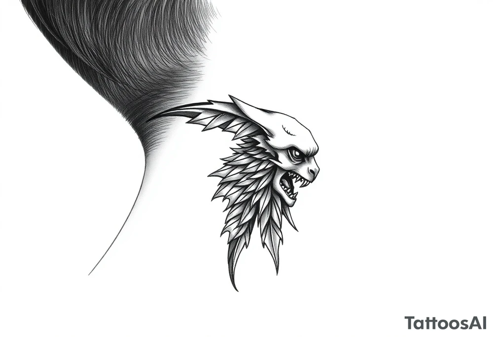 Unisex tattoo for side of neck tattoo idea