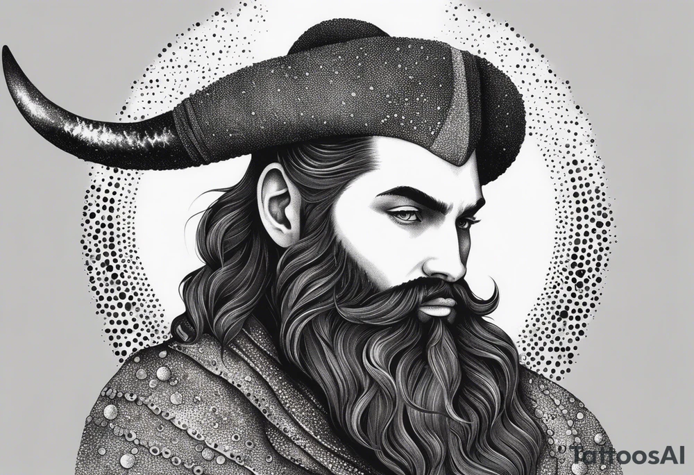 capricorn with beard tattoo idea
