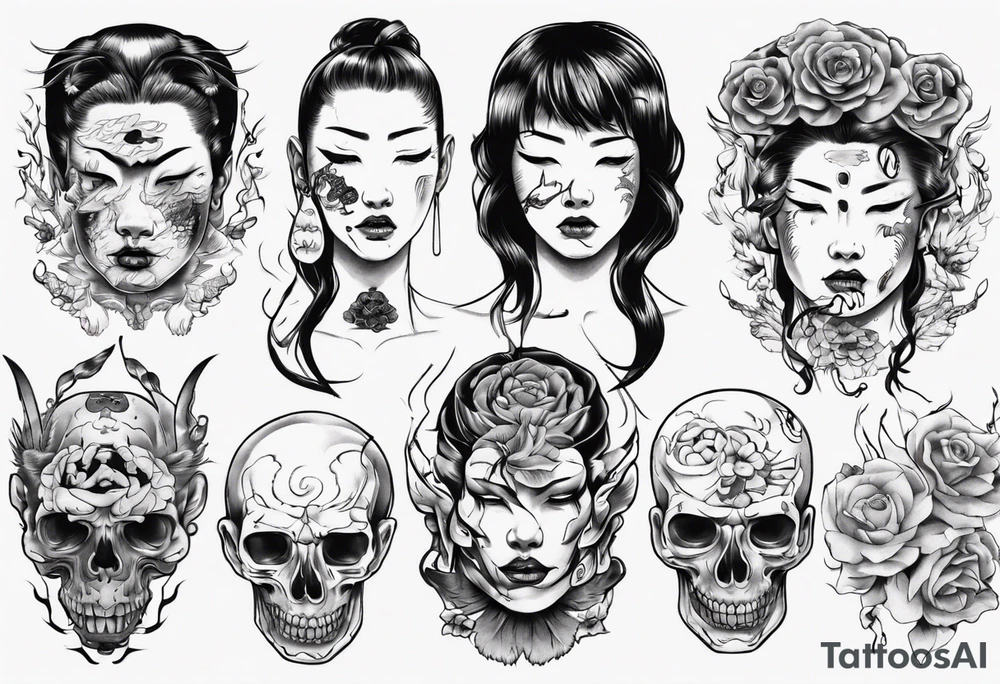 A severed head tattoo idea