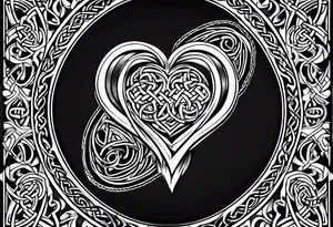 Celtic heart tattoo idea