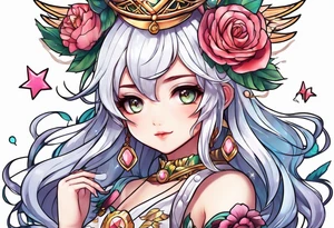 Magical girl anime kawaii cute tattoo idea