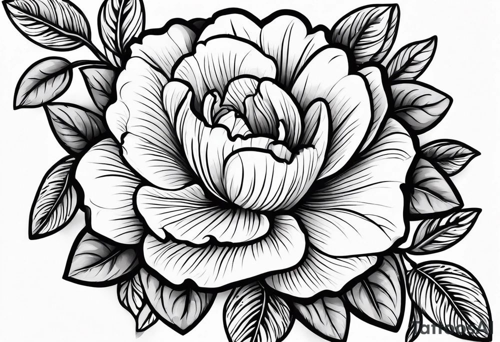 Primrose flower with heart tattoo idea