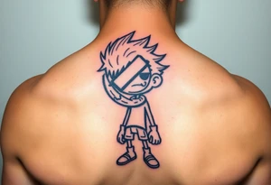 Trippy cartoon character tattoo idea