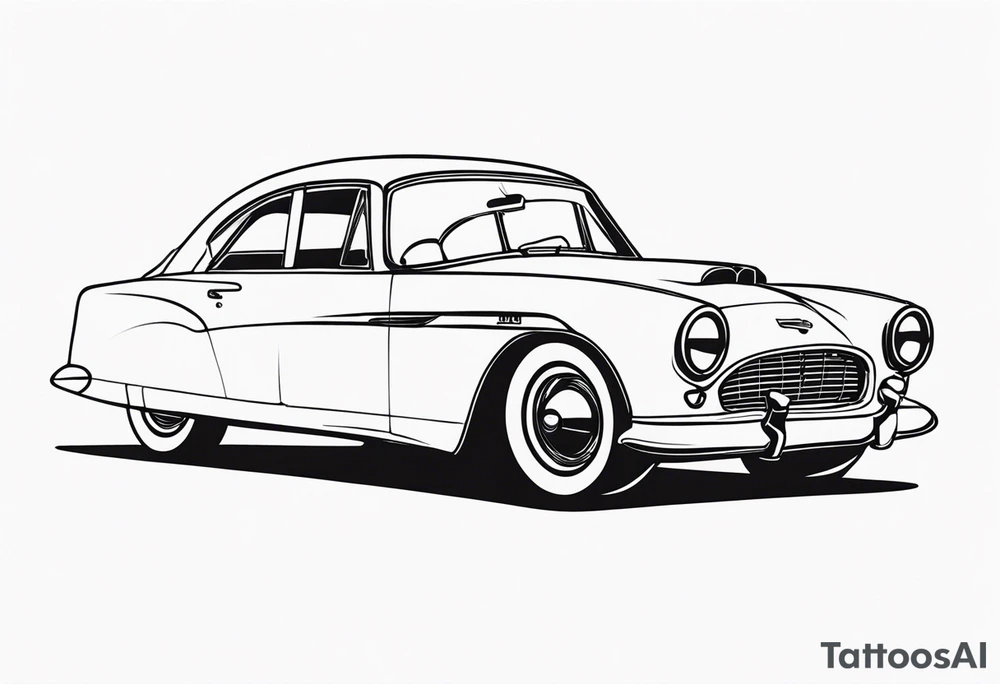 Classic Car Silhouette tattoo idea