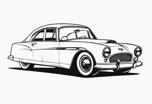 Classic Car Silhouette tattoo idea