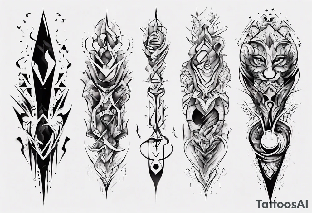abstract tattoo for full arms tattoo idea