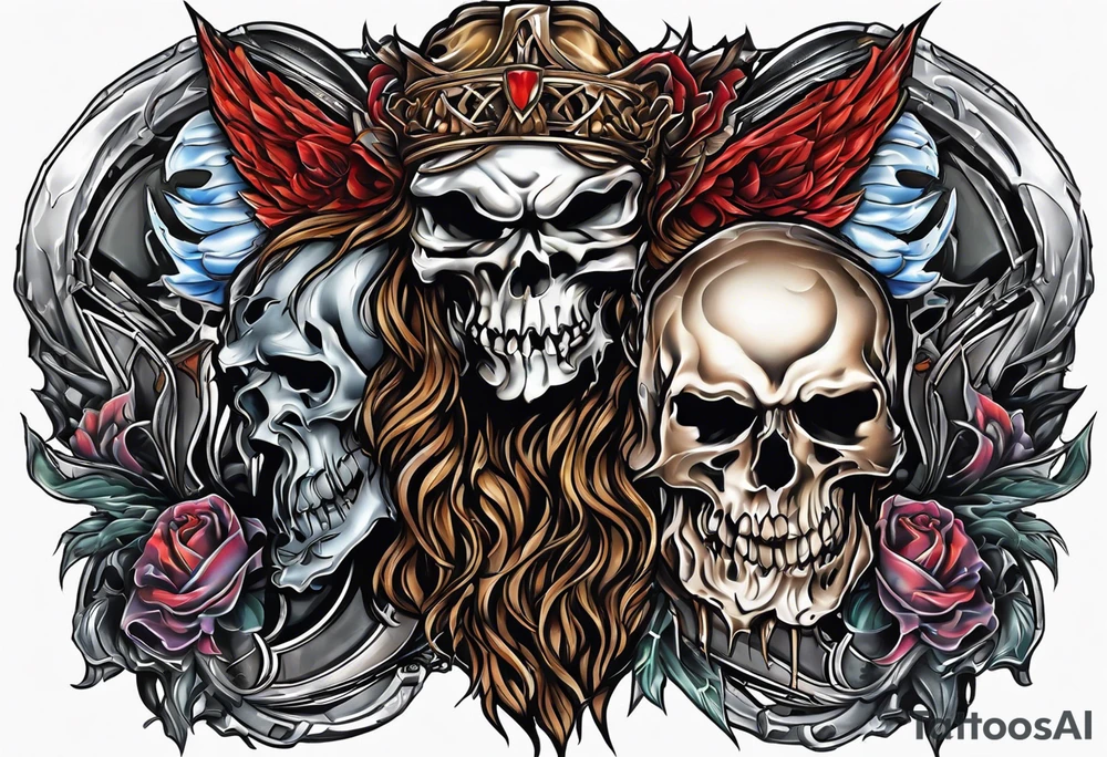 Metallica, Megadeth, Slayer, Bullet for My Valentine, and All That Remains band style tattoo tattoo idea