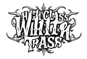 Fancy tattoo lettering of high class white trash tattoo idea