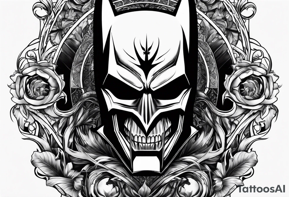skull of batman tattoo idea