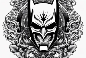 skull of batman tattoo idea