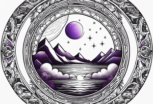 An amethyst moon tattoo idea