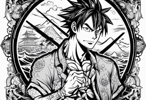 Once piece luffy tattoo idea