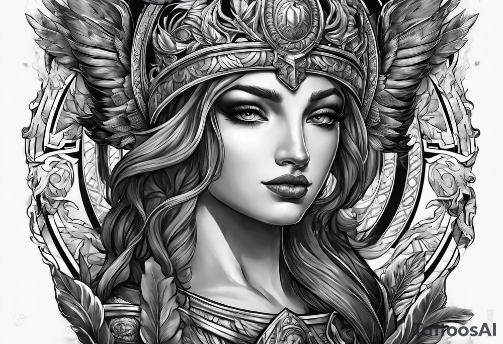 make a roman mythology themed tattoo with a dark theme tattoo idea