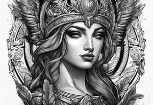 make a roman mythology themed tattoo with a dark theme tattoo idea