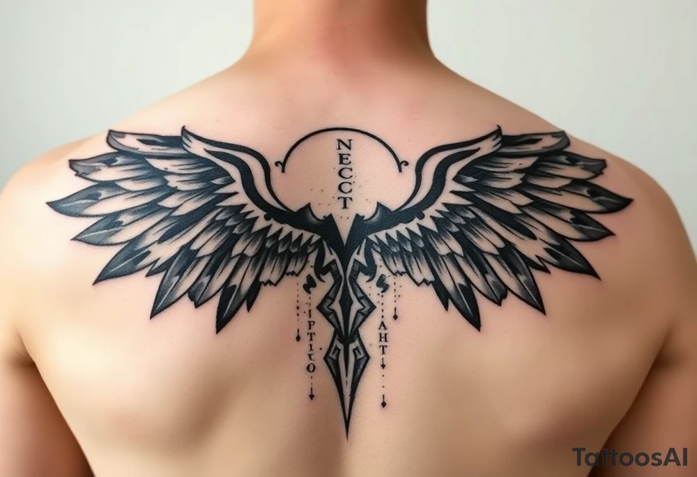 ArchAngel Protection tattoo stencil tattoo idea