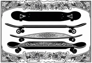 Retro Skateboard tattoo idea