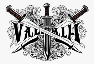 Valhalla swords tattoo idea