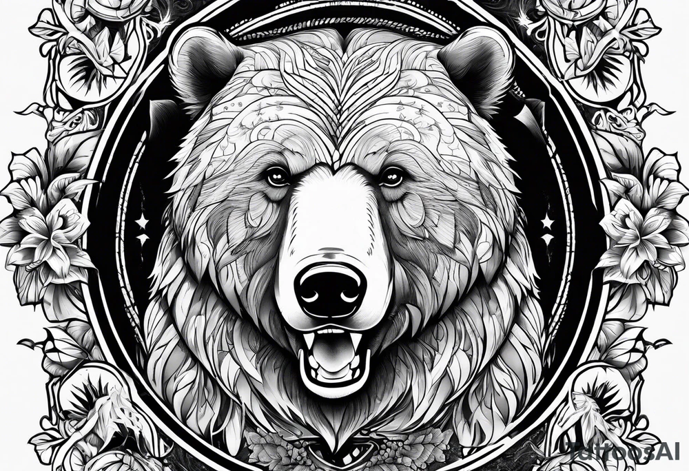 Figher bear tattoo idea