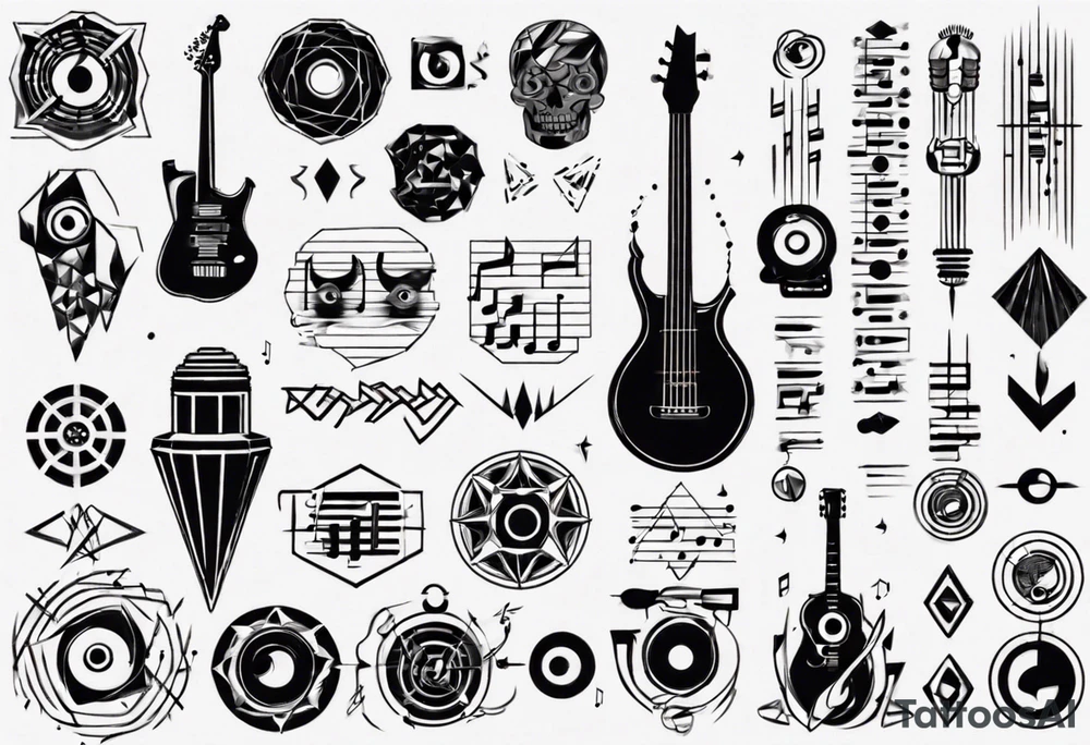 music sound tattoo idea