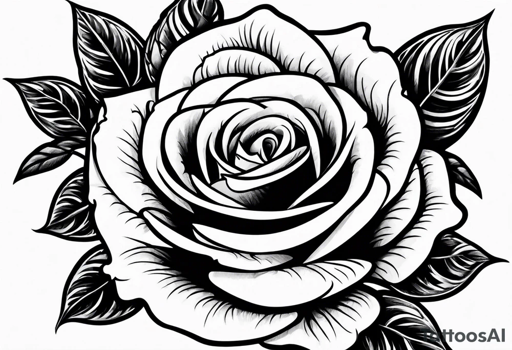 small rose flower tattoo idea