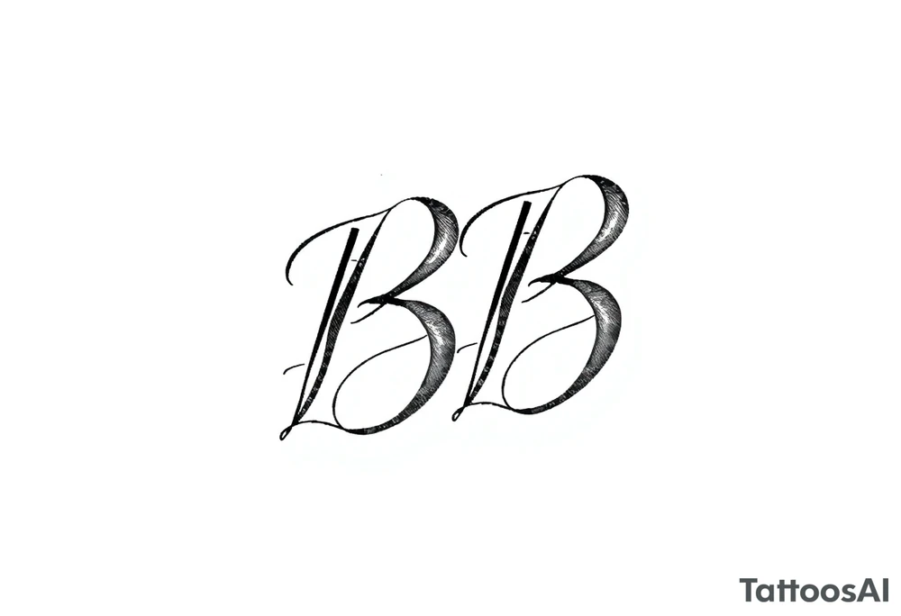 The letters "BB", with the letters overlapping, make it look artsy tattoo idea