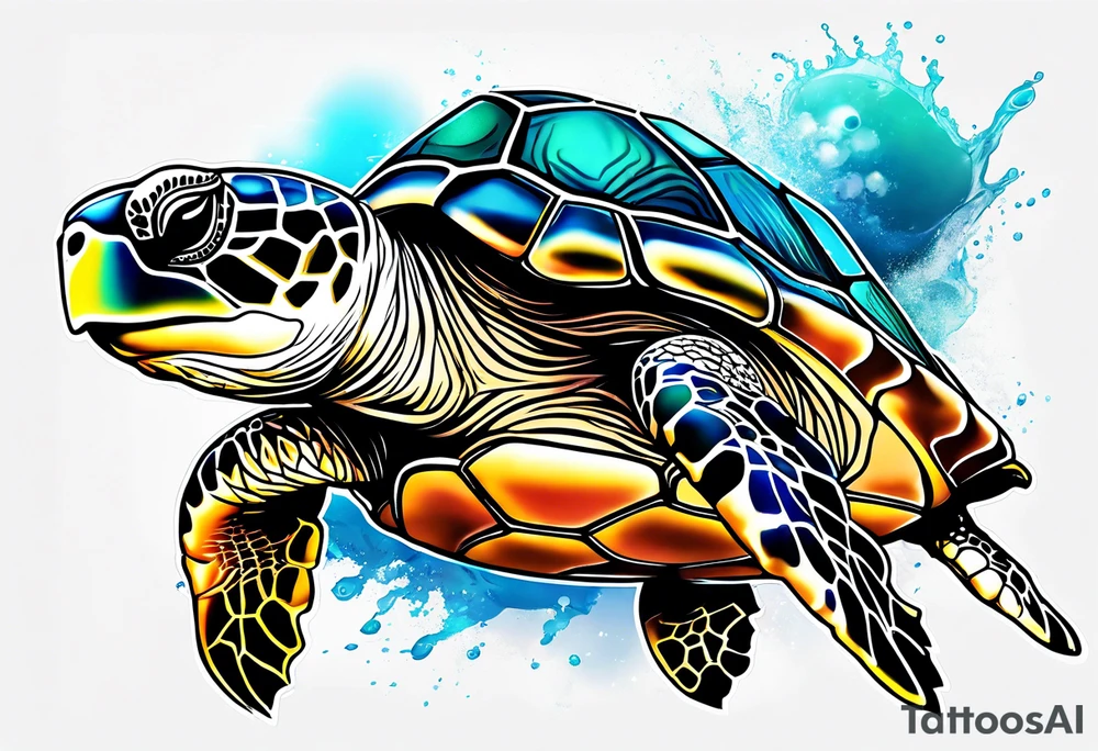 sea turtle tattoo idea